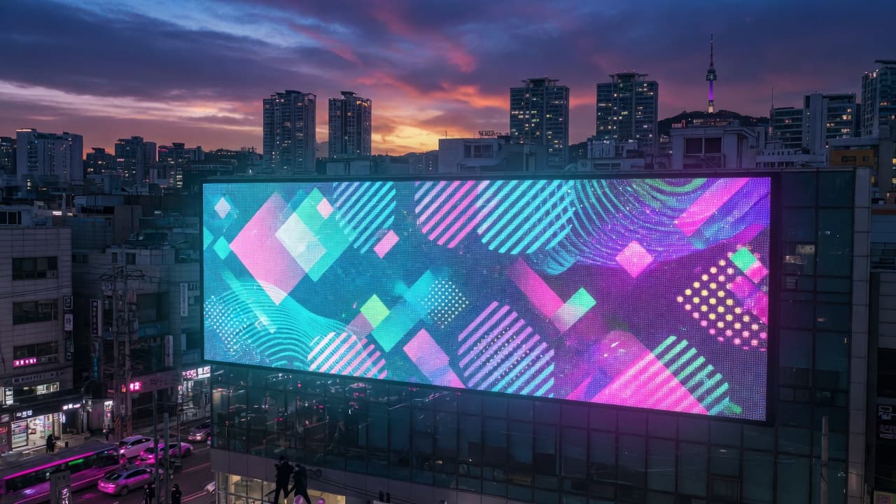 옥외 LED 전광판 설치 사례
